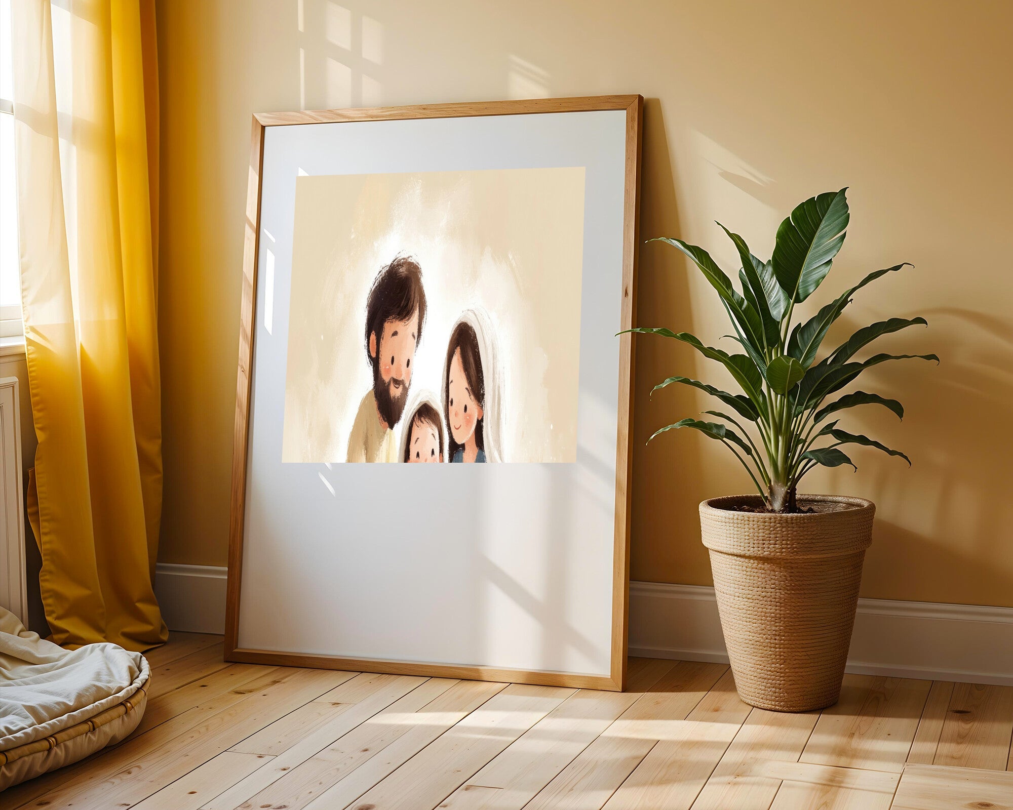 Natividad Estilo Ilustrado | Cuadro decorativo de Monkey Canvas