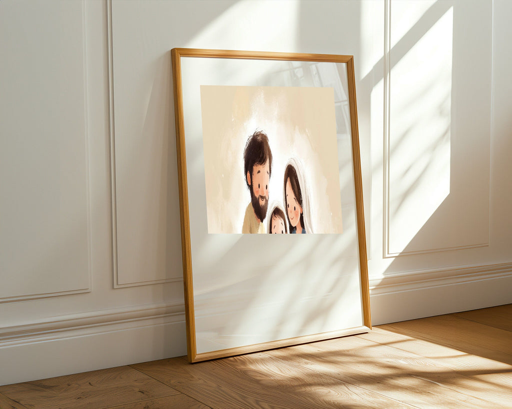 Natividad Estilo Ilustrado | Cuadro decorativo de Monkey Canvas