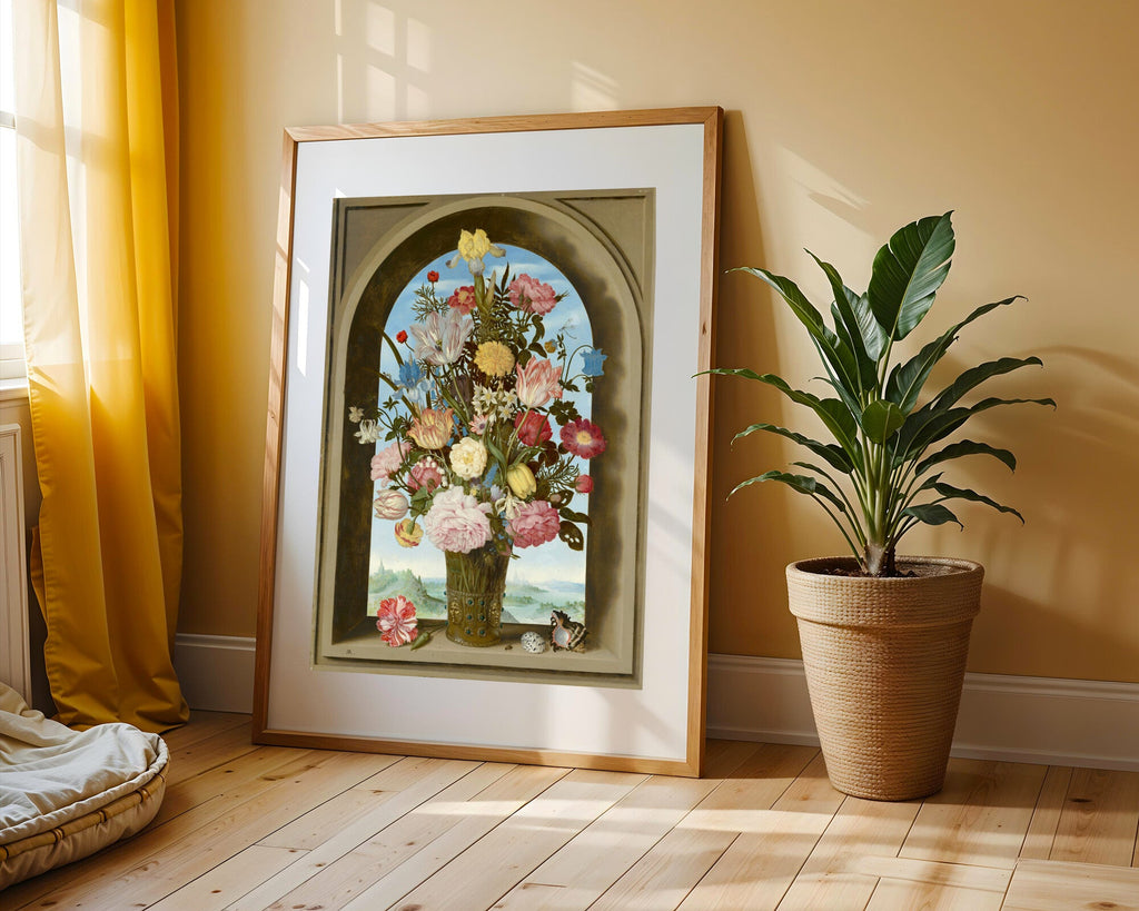 Bodegón Flamenco en Ventana | Cuadro decorativo de Monkey Canvas