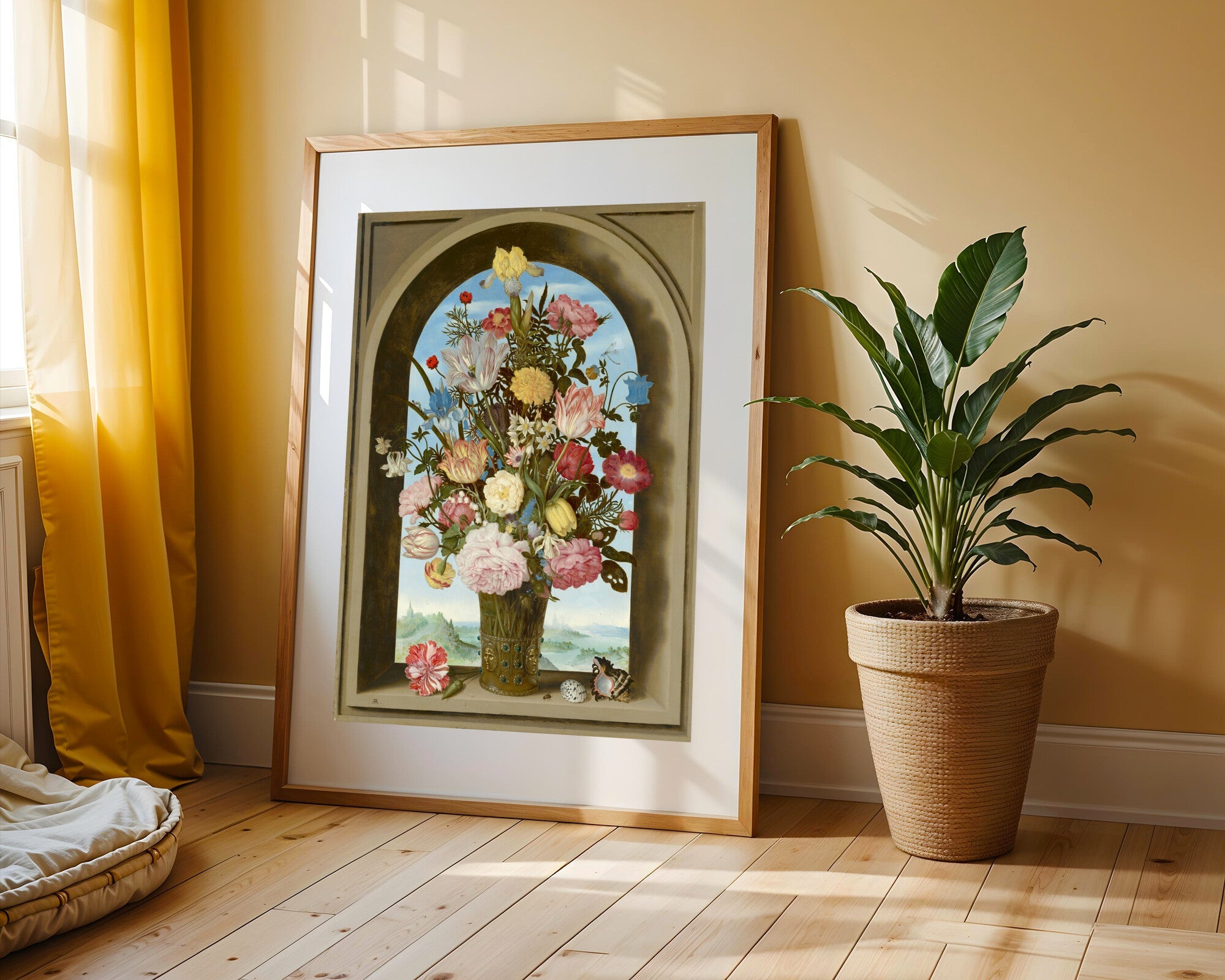 Bodegón Flamenco en Ventana | Cuadro decorativo de Monkey Canvas