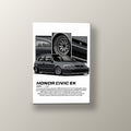 Pósters Racer - Auto Deportivo Gris JDM
